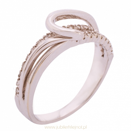 Pierścionek złoty z brylantami