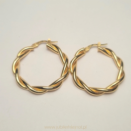 Kolczyki próba złota 585 Koła