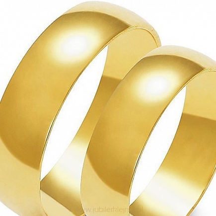 Obrączki złote próby 585. Szerokość 6mm