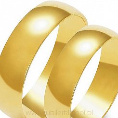 Obrączki złote próby 585. Szerokość 6mm