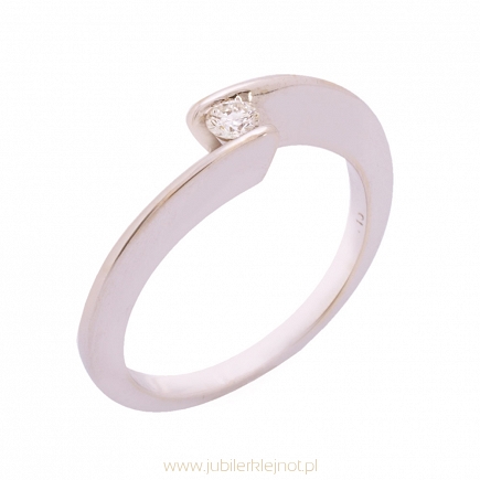 Pierścionek złoty z brylantem