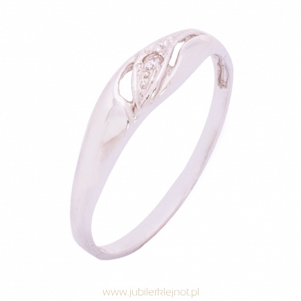Pierścionek złoty z brylantem