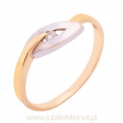 Pierścionek złoty z brylantem