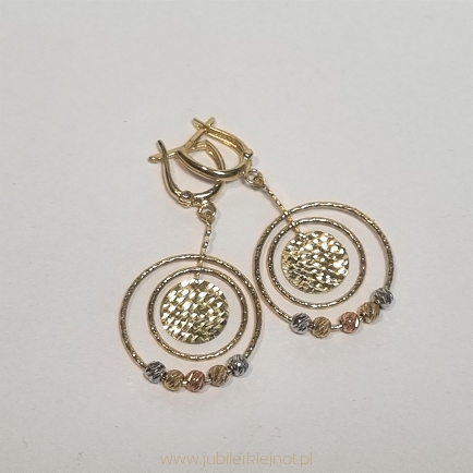 Kolczyki złote próba złota 585 