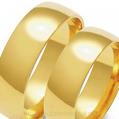 Obrączki złote próby 585. Szerokość 6,5mm