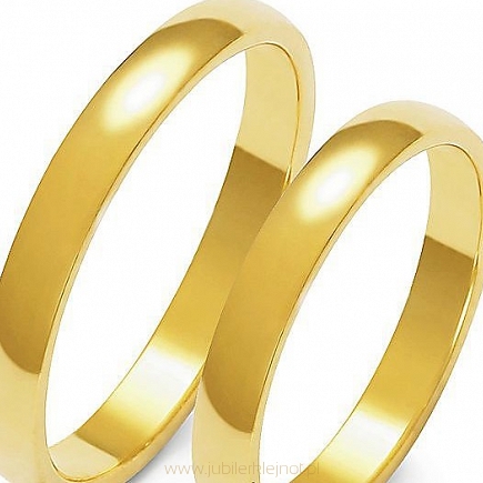 Obrączki złote próby 585. Szerokość 3mm