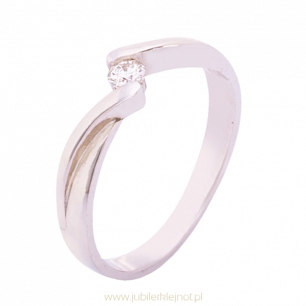 Pierścionek złoty z brylantem
